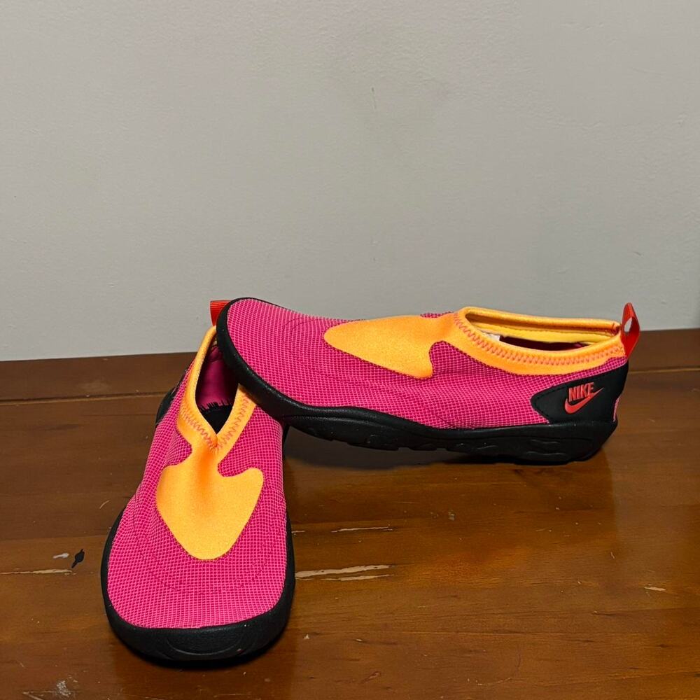 Nike pink orange swim shoes size 8 women